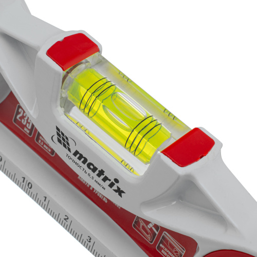 Уровень алюминиевый литой, фрезерованный, 3 глазка, две ударные площадки, 235 мм Matrix по ценам производителя в Москве с доставкой по всей России