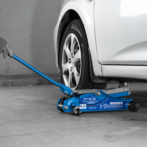 Домкрат гидравлический подкатной, поворотная рукоятка, 2 т, Low Profile, 100-350 мм Stels по ценам производителя в Москве с доставкой по всей России