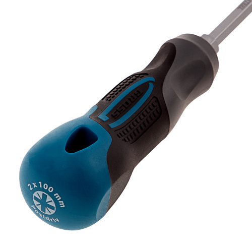 Отвертка PZ2 x 100 мм, S2, трехкомпонентная ручка Gross по ценам производителя в Москве с доставкой по всей России