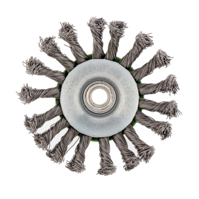 Щетка для УШМ, 115 мм, М14, "тарелка", крученая проволока 0.5 мм Сибртех по ценам производителя в Москве с доставкой по всей России