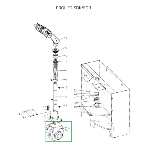 Редуктор ведущего колеса в сборе для штабелеров SDR 1645/1656/2036/2045, SDK по ценам производителя в Москве с доставкой по всей России