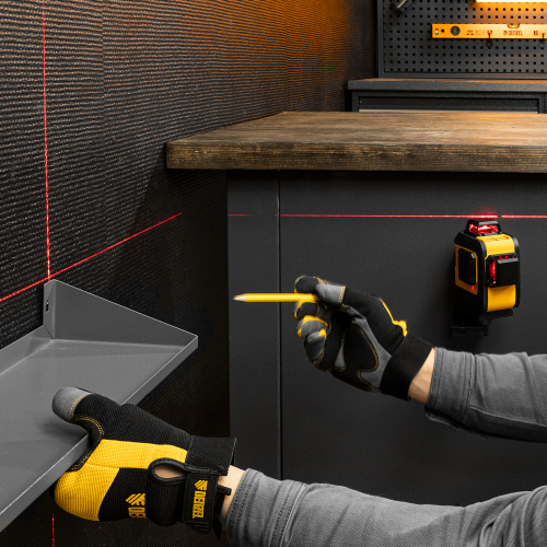 Лазерный уровень мультипризменный LX 360-2 Red, 30 м, 635 нм, аккумулятор Li 2800 мАч, резьба 5/8" Denzel по ценам производителя в Москве с доставкой по всей России