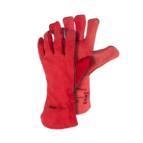 Краги спилковые Рэд FoxWeld по ценам производителя в Москве с доставкой по всей России