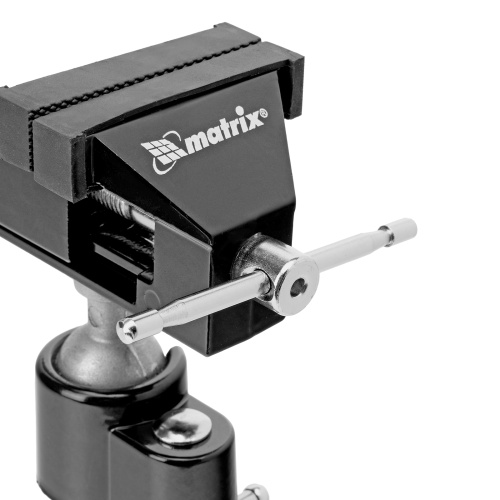 Тиски настольные, многофункциональные, сменная насадка, хомут для дрели, шарнирный механизм, 70 мм Matrix по ценам производителя в Москве с доставкой по всей России