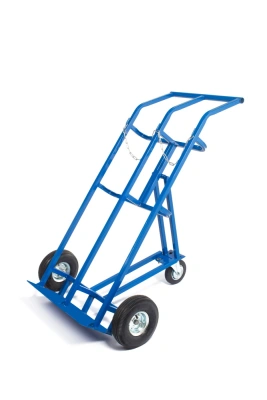 Тележка для газовых баллонов TOR ГБ-2, 2 баллона (250 пневмо колеса + 160 поворотное)