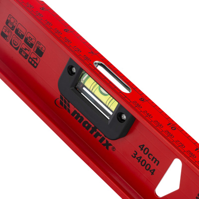 Уровень алюминиевый "Рельс", 400 мм, 3 глазка, усиленный Matrix по ценам производителя в Москве с доставкой по всей России