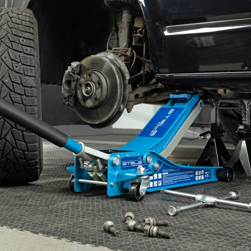 Домкрат гидравлический подкатной, быстрый подъем, 3т Low Profile Quick, 75-515 мм, профессиональный Stels по ценам производителя в Москве с доставкой по всей России