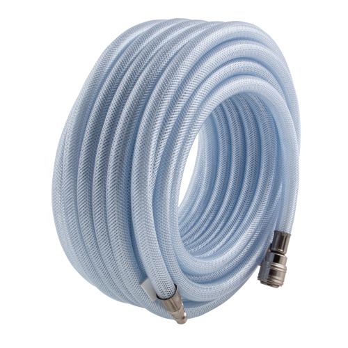 Шланг пневматический ПВХ, 10 x 16 мм, 18 бар, армированный, прозрачный, быстросъемное соединение, 15 м Stels по ценам производителя в Москве с доставкой по всей России