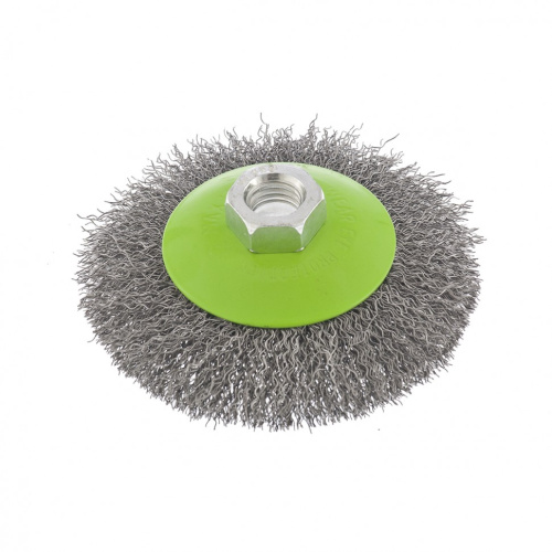 Щетка для УШМ, 100 мм, М14, "тарелка", витая проволока Сибртех по ценам производителя в Москве с доставкой по всей России