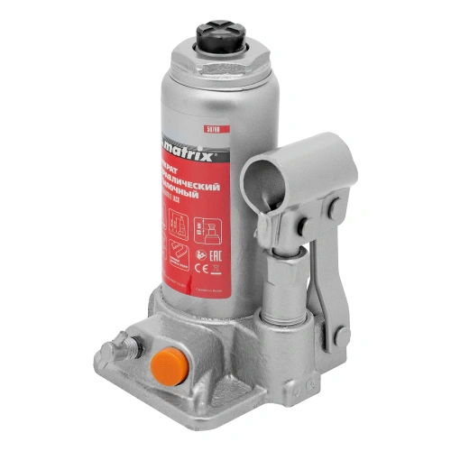 Домкрат гидравлический бутылочный, 2 т, h подъема 158-308 мм Matrix по ценам производителя в Москве с доставкой по всей России