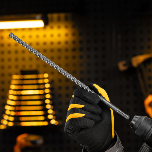 Бур по бетону, цельная крестовая пластина, 10x315 мм, SDS PLUS Denzel по ценам производителя в Москве с доставкой по всей России