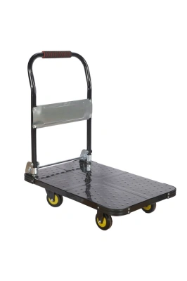 Тележка платформенная 600 кг TOR PH600 (720х470) со складной ручкой (пластиковые колеса 100 мм) по ценам производителя в Москве с доставкой по всей России