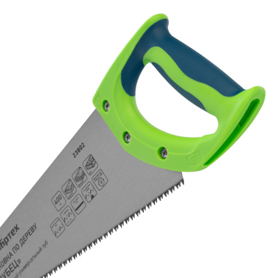 Ножовка по дереву "Зубец", 400 мм, 7-8 TPI, каленый зуб 2D, двухкомпонентная рукоятка Сибртех по ценам производителя в Москве с доставкой по всей России