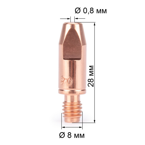 Наконечник FoxWeld М6х28х0.8 (CuCrZr) (140.0054/MD0009-78, пр-во FoxWeld/КНР) купить в Москве с доставкой по всей России | ProtosMarket.ru