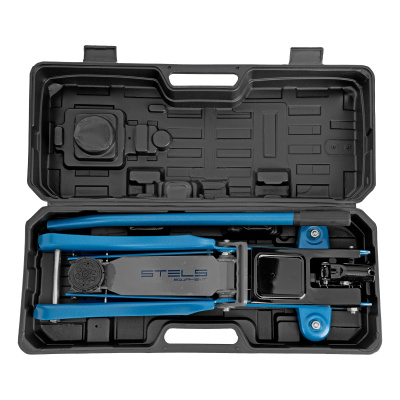 Домкрат гидравлический подкатной в пластиковом кейсе, 2 т, Low Profile, 80-380 мм Stels купить в Москве с доставкой по всей России | ProtosMarket.ru