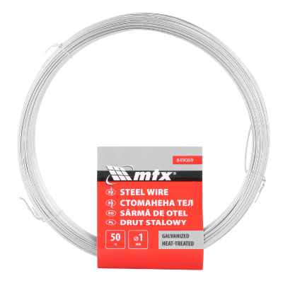 Проволока стальная 50 м, оцинкованная, термообработанная 1 мм Сибртех купить в Москве с доставкой по всей России | ProtosMarket.ru