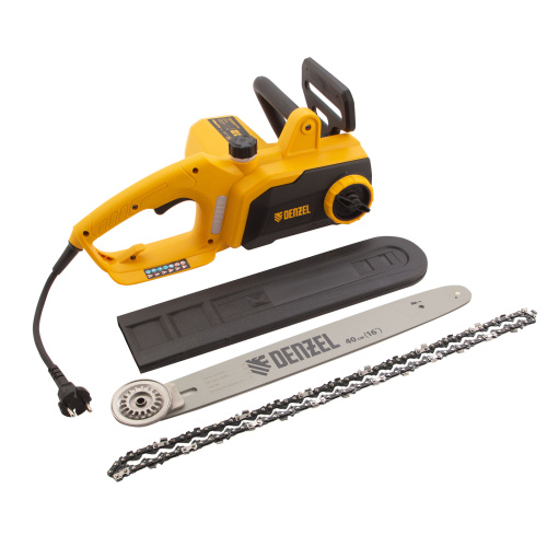 Пила цепная электрическая EDS-2000P, 2 кВт,поперечная, шина 40 см, шаг 3/8, паз 1.3 мм, 57 звеньев Denzel по ценам производителя в Москве с доставкой по всей России