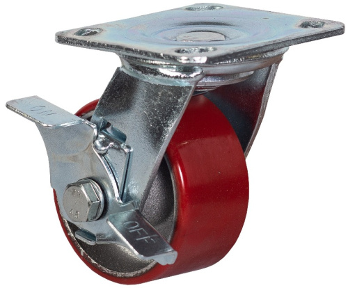 Колесо большегрузное поворотное  с тормозом 100 мм - SCpb 42 по ценам производителя в Москве с доставкой по всей России