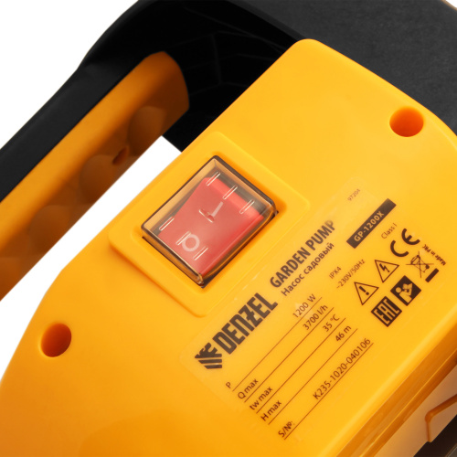 Садовый поверхностный насос GP1200Х, 1200 Вт, 3700 л/ч, подъем 46 м, нержавейка Denzel по ценам производителя в Москве с доставкой по всей России