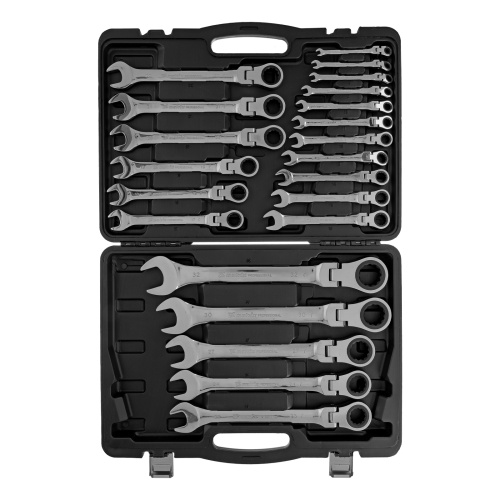 Набор ключей комбинированных, трещоточных шарнирных 22 шт. Matrix по ценам производителя в Москве с доставкой по всей России