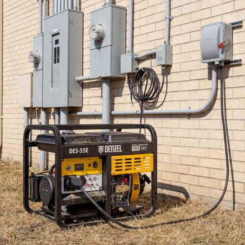 Генератор дизельный DES-55E, 5,5 кВт, 230 В, 11 л, электростартер Denzel по ценам производителя в Москве с доставкой по всей России