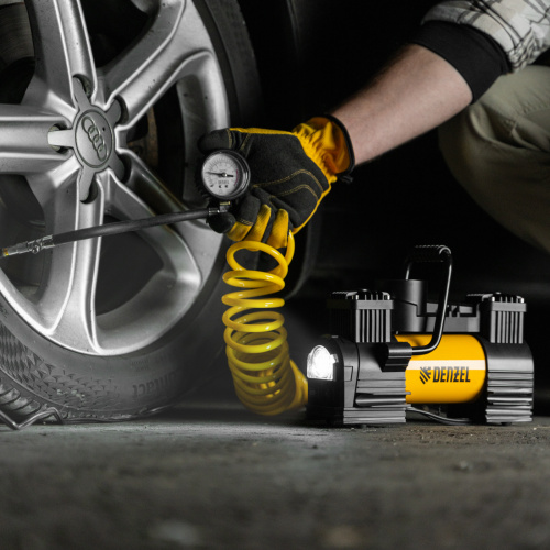 Компрессор автомобильный AC-75, 12 В, 10 атм., 75 л/мин, LED Denzel по ценам производителя в Москве с доставкой по всей России