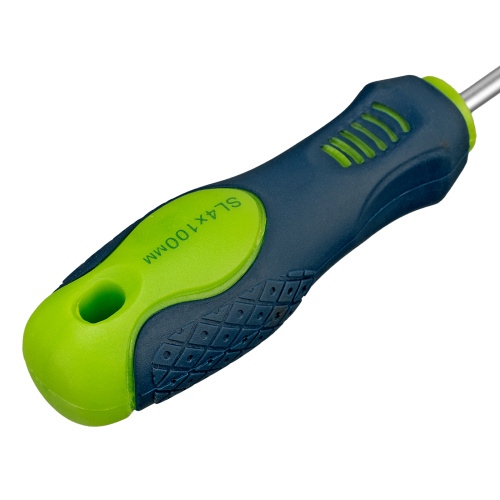 Отвертка, SL4 х 100 мм, CrV, двухкомпонентная рукоятка Сибртех по ценам производителя в Москве с доставкой по всей России