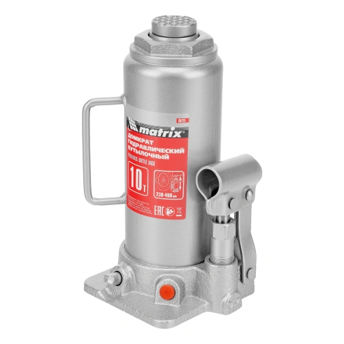 Домкрат гидравлический бутылочный, 10 т, высота подъема 230-460 мм Matrix по ценам производителя в Москве с доставкой по всей России