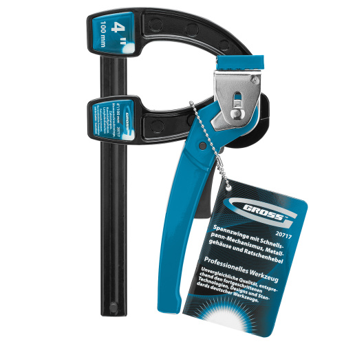 Струбцина реечная быстрозажимная 4, металлический корпус, рычажный храповой механизм, 100 мм Gross по ценам производителя в Москве с доставкой по всей России