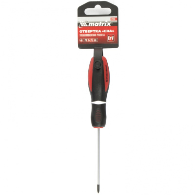 Отвертка "Era", PH0 х 75 мм, CrV, трехкомпонентная рукоятка Matrix по ценам производителя в Москве с доставкой по всей России