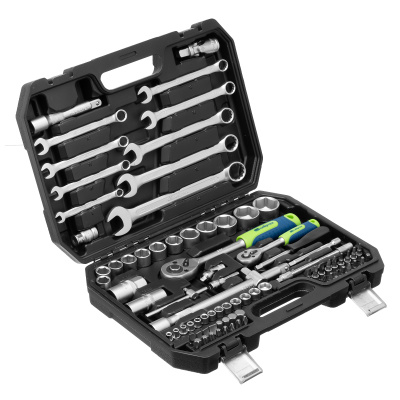 Набор инструментов, 1/2", 1/4", пластиковый кейс, 82 предмета Сибртех по ценам производителя в Москве с доставкой по всей России