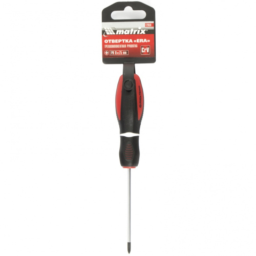 Отвертка "Era", PH0 х 75 мм, CrV, трехкомпонентная рукоятка Matrix по ценам производителя в Москве с доставкой по всей России