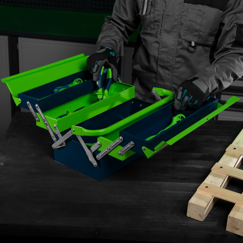 Ящик для инструмента, 430 х 200 х 200 мм, пять секций, металлический Сибртех 90751 по ценам производителя в Москве с доставкой по всей России