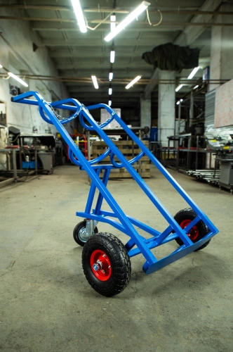 Тележка для газовых баллонов TOR ГБ-2, 2 баллона (250 пневмо колеса + 160 поворотное) по ценам производителя в Москве с доставкой по всей России