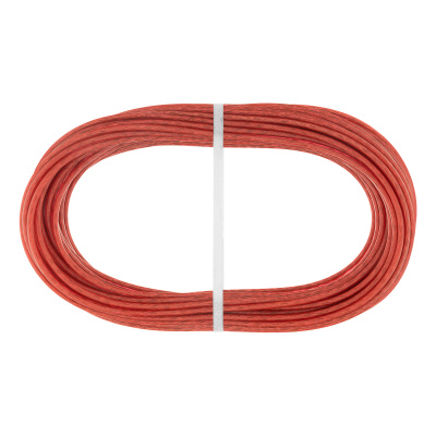Трос металлополимерный красный ПР-3.0, толщина 3.0 мм, моток 20 метров Сибртех по ценам производителя в Москве с доставкой по всей России