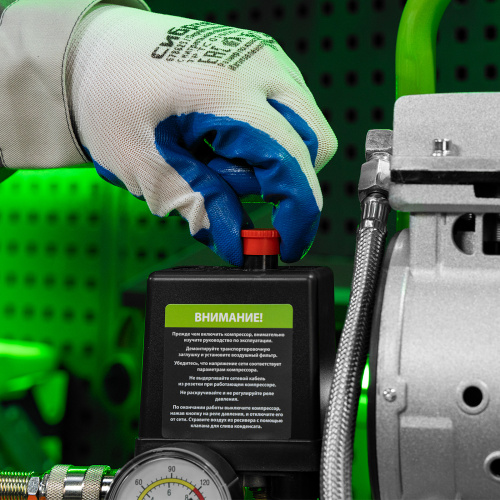 Компрессор безмаслянный малошумный МБ 750/10,750 Вт, 10 л, 150 л/мин Сибртех по ценам производителя в Москве с доставкой по всей России