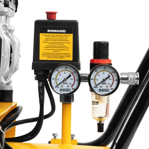 Компрессор безмасляный, малошумный DLS 3300/100, 3300 Вт,3x1100, 100 л, 570 л/мин ,блок управления Denzel по ценам производителя в Москве с доставкой по всей России