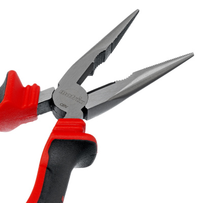 Длинногубцы прямые, 180 мм, хром-ванадий, двухкомпонентные рукоятки Matrix по ценам производителя в Москве с доставкой по всей России