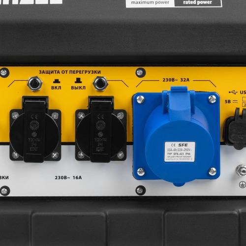 Генератор бензиновый PS 80 EA, 8.0 кВт, 230 В, 25 л, коннектор автоматики, электростартер Denzel по ценам производителя в Москве с доставкой по всей России