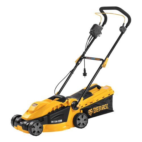 Газонокосилка электрическая GM-1200, 1200 Вт, ширина 32 см, 3 уровня, травосборник 25 л. Denzel по ценам производителя в Москве с доставкой по всей России