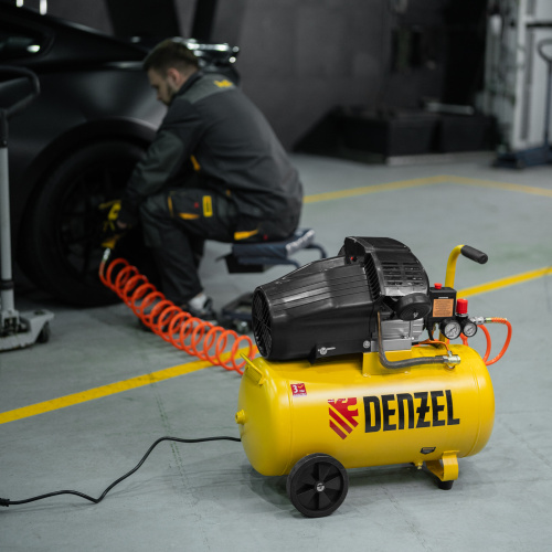Компрессор воздушный прям. привод DCV1800/50, 1,8 кВт, 50 литров, 320 л/мин Denzel по ценам производителя в Москве с доставкой по всей России