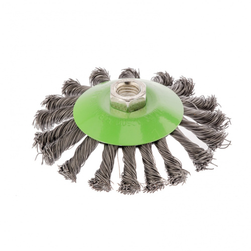 Щетка для УШМ, 115 мм, М14, "тарелка", крученая проволока 0.5 мм Сибртех по ценам производителя в Москве с доставкой по всей России