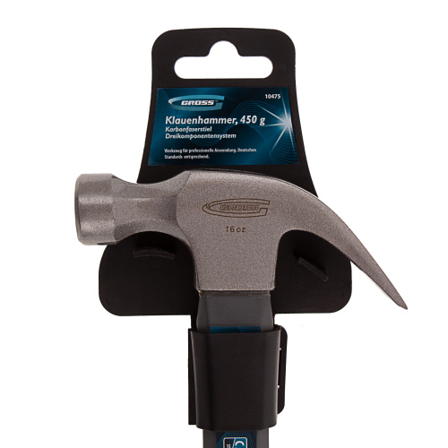 Молоток-гвоздодер, 450 г, фибергласовая трехкомпонентная рукоятка Gross по ценам производителя в Москве с доставкой по всей России