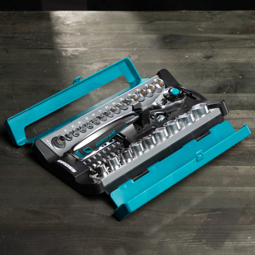 Набор торцевых головок, трещотка 120 зубьев, 1/2", 1/4", CrV, 41 предмет Gross по ценам производителя в Москве с доставкой по всей России