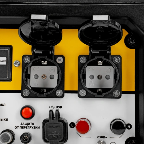 Генератор инверторный GS-5500iSE, 5,5 кВт, 230 В, закрытый корпус,электростартер Denzel по ценам производителя в Москве с доставкой по всей России