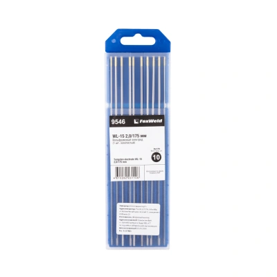 Вольфрамовый электрод WL-15 2,0мм / 175мм (1шт. золотистый) FoxWeld по ценам производителя в Москве с доставкой по всей России