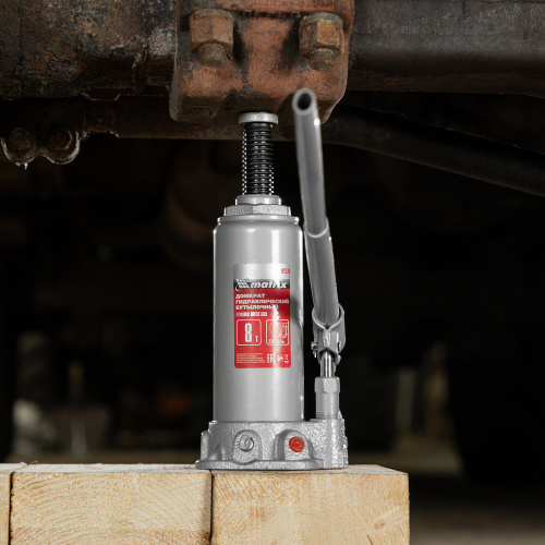 Домкрат гидравлический бутылочный, 8 т, высота подъема 230-457 мм Matrix по ценам производителя в Москве с доставкой по всей России