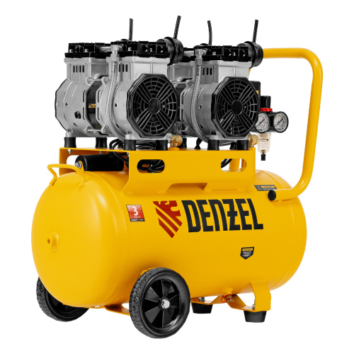 Компрессор безмасляный, малошумный DLS 2200/50, 2200 Вт, 2x1100, 50 л, 380 л/мин Denzel по ценам производителя в Москве с доставкой по всей России