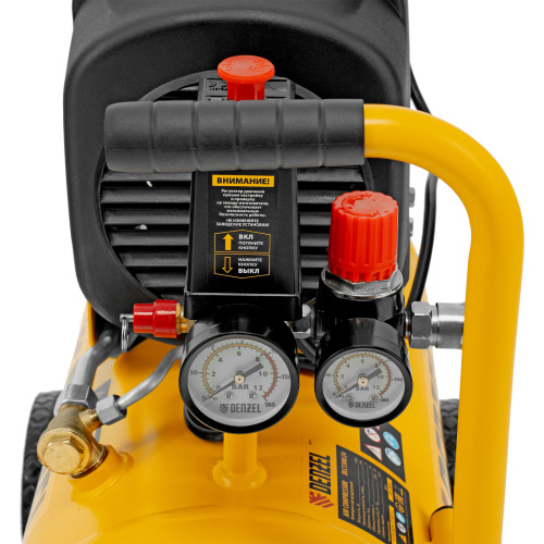 Компрессор воздушный DLC1300/24 безмасляный 1.3 кВт, 24 литра, 206 л/мин Denzel по ценам производителя в Москве с доставкой по всей России