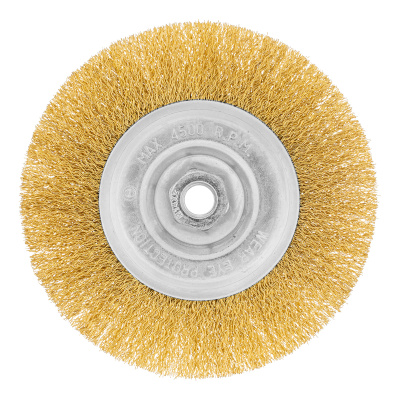 Щетка для УШМ, 150 мм, М14, плоская, латунированная витая проволока Matrix по ценам производителя в Москве с доставкой по всей России